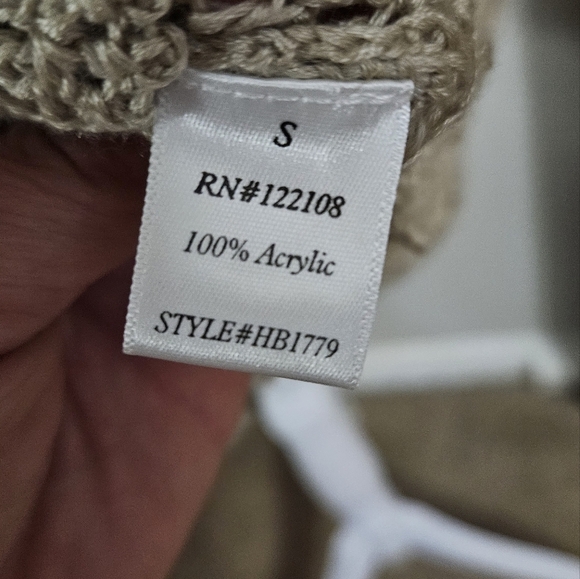 MAK BY MAK B Asymmetrical Crochet Top In Tan/beige. Size Small - Picture 6 of 13